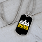 Boss My Own Boss Crypto Necklace Stainless Steel or 18k Gold Dog Tag 24" Chain-Express Your Love Gifts