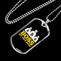 Boss My Own Boss Crypto Necklace Stainless Steel or 18k Gold Dog Tag 24" Chain-Express Your Love Gifts