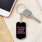 Boss Wears Diapers Purple Mom Keychain Stainless Steel or 18k Gold Dog Tag Keyring-Express Your Love Gifts