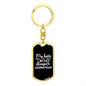 Boss Wears Diapers White Mom Keychain Stainless Steel or 18k Gold Dog Tag Keyring-Express Your Love Gifts
