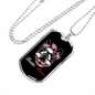 Bostie Mom for Boston Terrier Necklace Stainless Steel or 18k Gold Dog Tag 24" Chain-Express Your Love Gifts