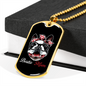 Bostie Mom for Boston Terrier Necklace Stainless Steel or 18k Gold Dog Tag 24" Chain-Express Your Love Gifts