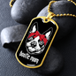 Bostie Mom Necklace Stainless Steel or 18k Gold Dog Tag 24" Chain-Express Your Love Gifts