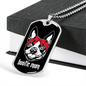 Bostie Mom Necklace Stainless Steel or 18k Gold Dog Tag 24" Chain-Express Your Love Gifts