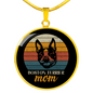Boston Terrier Mom Circle Necklace Stainless Steel or 18k Gold 18-22"-Express Your Love Gifts