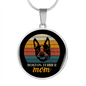 Boston Terrier Mom Circle Necklace Stainless Steel or 18k Gold 18-22"-Express Your Love Gifts