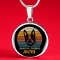 Boston Terrier Mom Circle Necklace Stainless Steel or 18k Gold 18-22"-Express Your Love Gifts