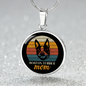 Boston Terrier Mom Circle Necklace Stainless Steel or 18k Gold 18-22"-Express Your Love Gifts