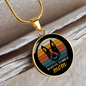 Boston Terrier Mom Circle Necklace Stainless Steel or 18k Gold 18-22"-Express Your Love Gifts