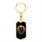Boston Terrier Mom Keychain Stainless Steel or 18k Gold Dog Tag Keyring-Express Your Love Gifts