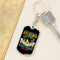 Boston Terriers Mom Keychain Stainless Steel or 18k Gold Dog Tag Keyring-Express Your Love Gifts