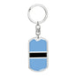 Botswana Keychain Dog Tag Stainless Steel or 18k Gold-Express Your Love Gifts