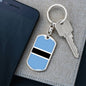 Botswana Keychain Dog Tag Stainless Steel or 18k Gold-Express Your Love Gifts