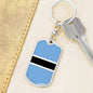 Botswana Keychain Dog Tag Stainless Steel or 18k Gold-Express Your Love Gifts