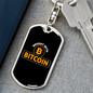 Bought With Bitcoin Crypto Keychain Stainless Steel or 18k Gold Dog Tag Keyring-Express Your Love Gifts