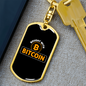 Bought With Bitcoin Crypto Keychain Stainless Steel or 18k Gold Dog Tag Keyring-Express Your Love Gifts