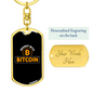 Bought With Bitcoin Crypto Keychain Stainless Steel or 18k Gold Dog Tag Keyring-Express Your Love Gifts