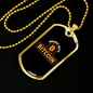 Bought With Bitcoin Crypto Necklace Stainless Steel or 18k Gold Dog Tag 24" Chain-Express Your Love Gifts