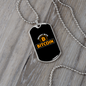 Bought With Bitcoin Crypto Necklace Stainless Steel or 18k Gold Dog Tag 24" Chain-Express Your Love Gifts