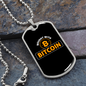 Bought With Bitcoin Crypto Necklace Stainless Steel or 18k Gold Dog Tag 24" Chain-Express Your Love Gifts