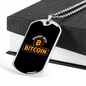 Bought With Bitcoin Crypto Necklace Stainless Steel or 18k Gold Dog Tag 24" Chain-Express Your Love Gifts