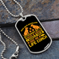 Boundless Enthusiasm Necklace Stainless Steel or 18k Gold Dog Tag 24" Chain-Express Your Love Gifts