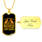 Boundless Enthusiasm Necklace Stainless Steel or 18k Gold Dog Tag 24" Chain-Express Your Love Gifts