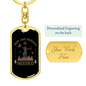 Bow & Arrows Hunter'S Keychain Gift Stainless Steel or 18k Gold Dog Tag Keyring-Express Your Love Gifts