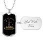 Bow & Arrows Hunting Necklace Stainless Steel or 18k Gold Dog Tag 24"-Express Your Love Gifts