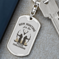Bow Hunter'S Keychain Gift Stainless Steel or 18k Gold Dog Tag Keyring-Express Your Love Gifts