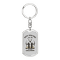 Bow Hunter'S Keychain Gift Stainless Steel or 18k Gold Dog Tag Keyring-Express Your Love Gifts