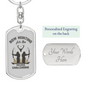 Bow Hunter'S Keychain Gift Stainless Steel or 18k Gold Dog Tag Keyring-Express Your Love Gifts