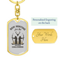 Bow Hunter'S Keychain Gift Stainless Steel or 18k Gold Dog Tag Keyring-Express Your Love Gifts