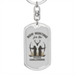 Bow Hunter'S Keychain Gift Stainless Steel or 18k Gold Dog Tag Keyring-Express Your Love Gifts