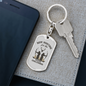 Bow Hunter'S Keychain Gift Stainless Steel or 18k Gold Dog Tag Keyring-Express Your Love Gifts