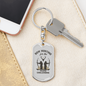 Bow Hunter'S Keychain Gift Stainless Steel or 18k Gold Dog Tag Keyring-Express Your Love Gifts