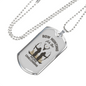 Bow Hunting Necklace Stainless Steel or 18k Gold Dog Tag 24"-Express Your Love Gifts