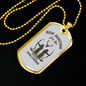 Bow Hunting Necklace Stainless Steel or 18k Gold Dog Tag 24"-Express Your Love Gifts