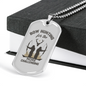 Bow Hunting Necklace Stainless Steel or 18k Gold Dog Tag 24"-Express Your Love Gifts