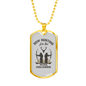 Bow Hunting Necklace Stainless Steel or 18k Gold Dog Tag 24"-Express Your Love Gifts