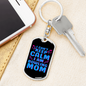 Bowling Mom Keychain Stainless Steel or 18k Gold Dog Tag Keyring-Express Your Love Gifts