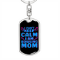 Bowling Mom Keychain Stainless Steel or 18k Gold Dog Tag Keyring-Express Your Love Gifts