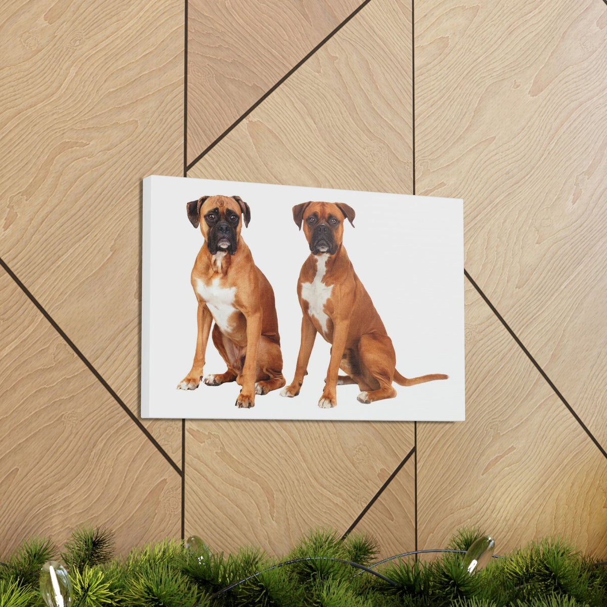 Scripture Walls Boxer Dog Couple Boxer Dog Troop Print Animal Wall Art Wildlife Canvas Prints Wall Art Ready to Hang Unframed-Express Your Love Gifts
