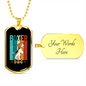 Boxer Dog Necklace Stainless Steel or 18k Gold Dog Tag 24" Chain-Express Your Love Gifts