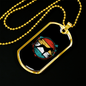 Boxer Necklace Stainless Steel or 18k Gold Dog Tag 24" Chain-Express Your Love Gifts