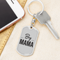 Boy Mama Mom Keychain Stainless Steel or 18k Gold Dog Tag Keyring-Express Your Love Gifts