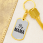 Boy Mama Mom Keychain Stainless Steel or 18k Gold Dog Tag Keyring-Express Your Love Gifts