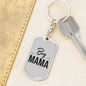 Boy Mama Mom Keychain Stainless Steel or 18k Gold Dog Tag Keyring-Express Your Love Gifts