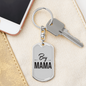 Boy Mama Mom Keychain Stainless Steel or 18k Gold Dog Tag Keyring-Express Your Love Gifts