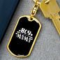 Boy Mama White Mom Keychain Stainless Steel or 18k Gold Dog Tag Keyring-Express Your Love Gifts